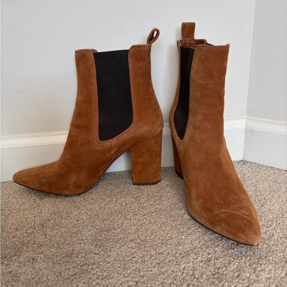 Steve Madden Tan Suede Heeled Boots